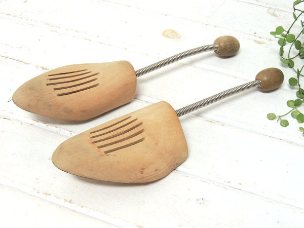 Nevco 西ドイツ製 10-11サイズ WEST GERMANY ヴィンテージ 雑貨 木製 シューキーパー シューツリー 靴