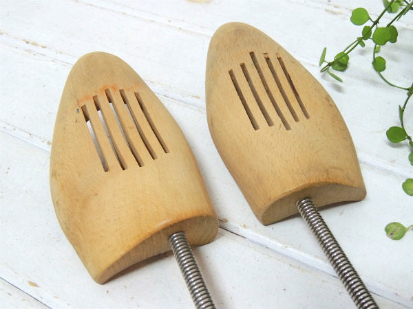 Nevco 西ドイツ製 10-11サイズ WEST GERMANY ヴィンテージ 雑貨 木製 シューキーパー シューツリー 靴