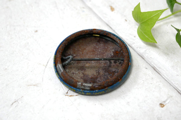 BAN BUTTONS メッセージ NYC アメリカンビンテージ ・缶バッジ・USA