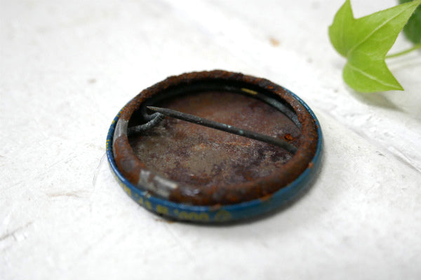 BAN BUTTONS メッセージ NYC アメリカンビンテージ ・缶バッジ・USA