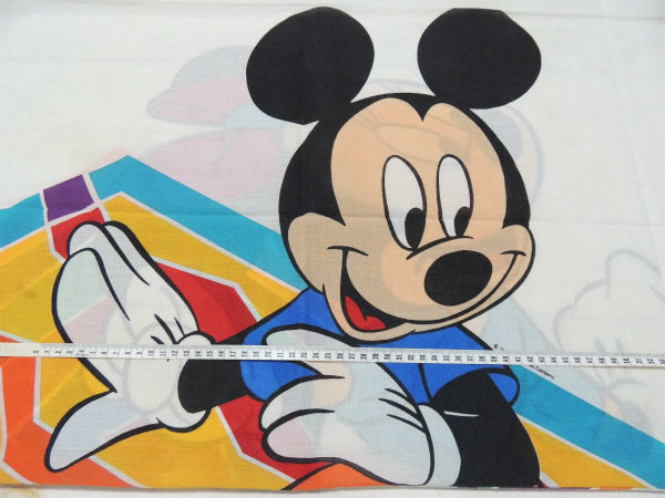 【ミッキーマウス&ミニーマウス】ディズニー・大柄・ヴィンテージ・ピロケース/枕カバー USA
