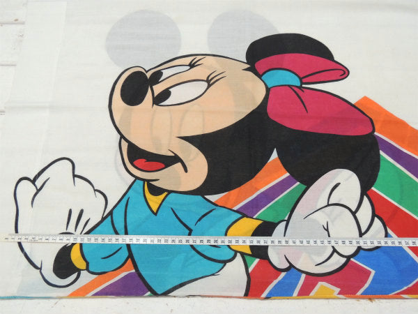 【ミッキーマウス&ミニーマウス】ディズニー・大柄・ヴィンテージ・ピロケース/枕カバー USA