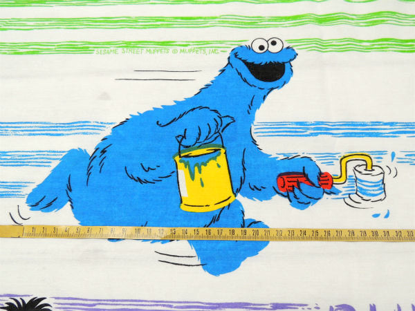 【セサミストリート】USA!ペンキ柄・ヴィンテージ・ユーズドシーツ(1/2)