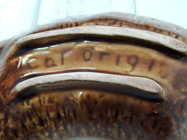 【ミッドセンチュリー・USA・陶器製・50’s~】セパレート・ヴィンテージ・容器・小物入れ