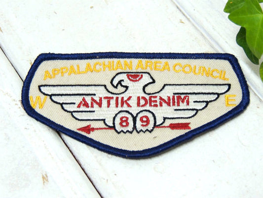 ANTIK DENIM ロサンゼルス ←89 デニムメーカー カリフォルニア USA ワッペン 刺繍ワッペン