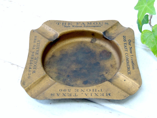 【MEXIA・TEXAS】1950~60年代頃・ゴールド×ブラック・ティン製・ヴィンテージ・灰皿