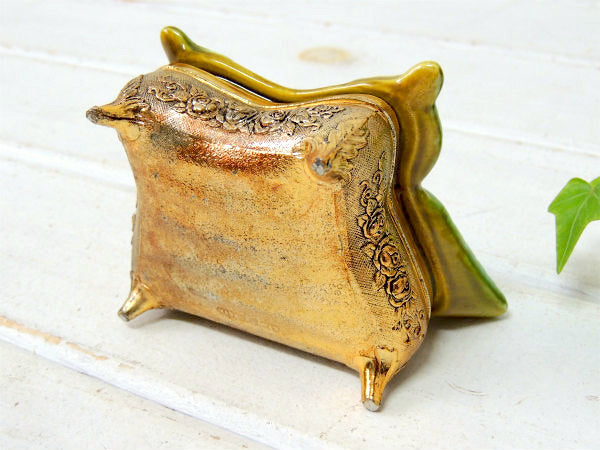 バタフライ型・脚付きの小さなヴィンテージ・ジュエリーボックス/宝石箱/アクセサリーケース