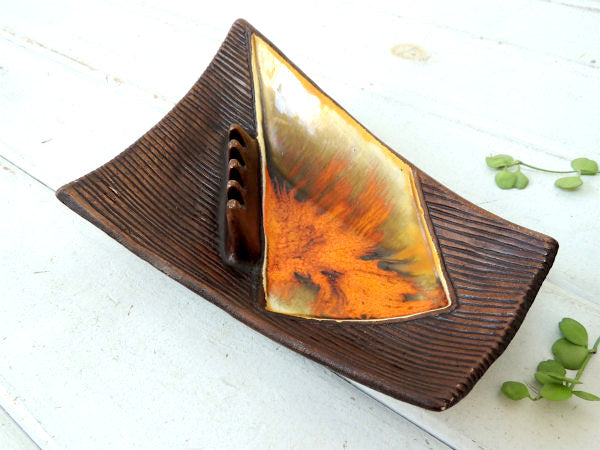 【ミッドセンチュリー・USA・陶器製・50’s~】ヴィンテージ・灰皿・アシュトレイ