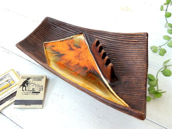 【ミッドセンチュリー・USA・陶器製・50’s~】ヴィンテージ・灰皿・アシュトレイ