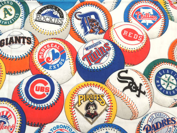 MLB メジャーリーグ チームロゴ 野球ボウル ユーズドシーツ ベッドシーツ フラットタイプ USA