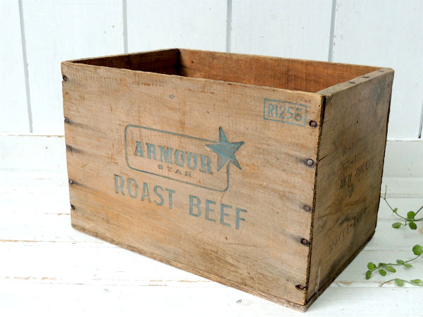 ★ARMOUR STAR ローストビーフ アドバタイジング ビンテージ・ウッドボックス 木箱 USA