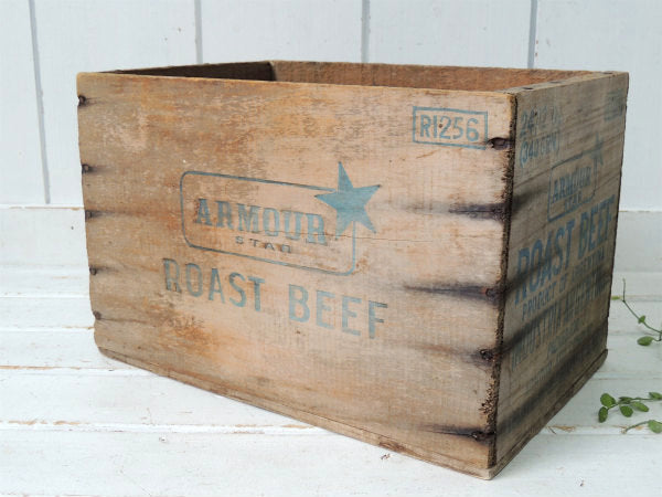 ★ARMOUR STAR ローストビーフ アドバタイジング ビンテージ・ウッドボックス 木箱 USA