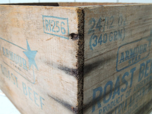 ★ARMOUR STAR ローストビーフ アドバタイジング ビンテージ・ウッドボックス 木箱 USA