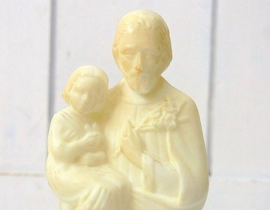 【聖ヨセフ&ジーザス像】ヴィンテージ・キリスト・教会・USA・オブジェ・置物