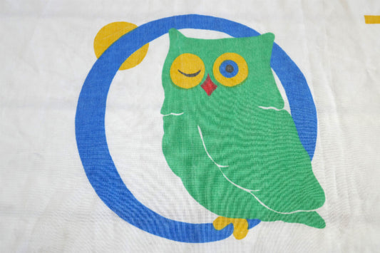 動物 乗り物 テディベア アルファベット柄 レトロ ヴィンテージ ユーズドシーツ(ボックスタイプ)