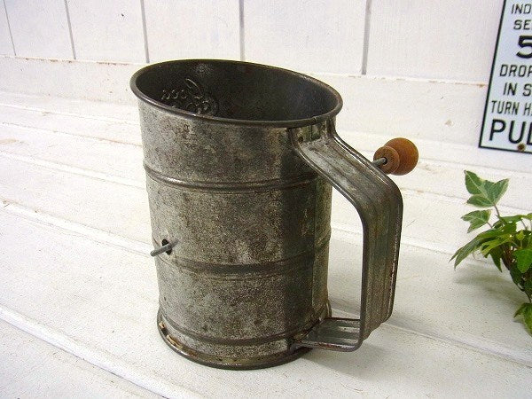 good COOK ティン製・アンティーク・シフター・粉ふるい・USA・キッチン雑貨