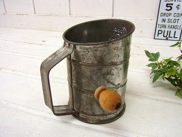 good COOK ティン製・アンティーク・シフター・粉ふるい・USA・キッチン雑貨