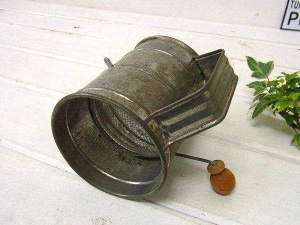 good COOK ティン製・アンティーク・シフター・粉ふるい・USA・キッチン雑貨