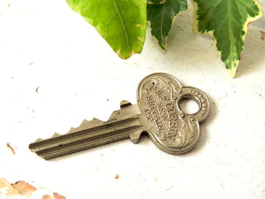 【模様の素敵な鍵・P&F】古鍵・USA・アンティーク・キー・Key・NEW BRITAIN