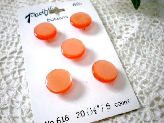 デッドストック・アンティーク・ボタン・1シート オレンジ ハンドメイド・手芸・リメイク用