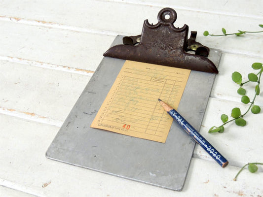【無骨・デザイン】工業系・アルミ×アイアン製・ヴィンテージ・クリップボード/バインダー