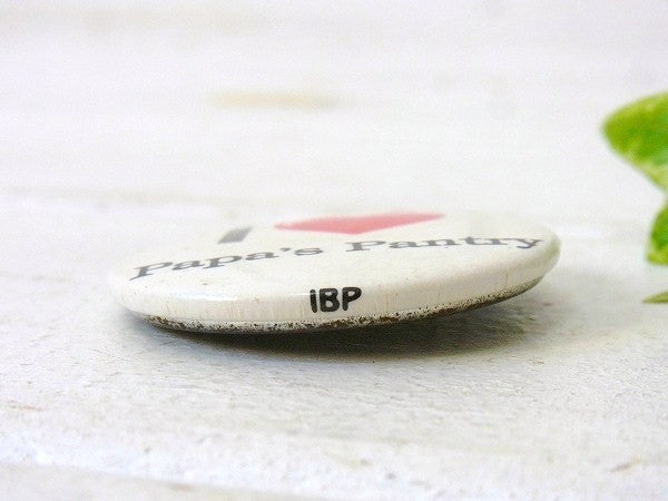 I LOVE Papa's Pantry アイラブ ハート ヴィンテージ 缶バッジ USA