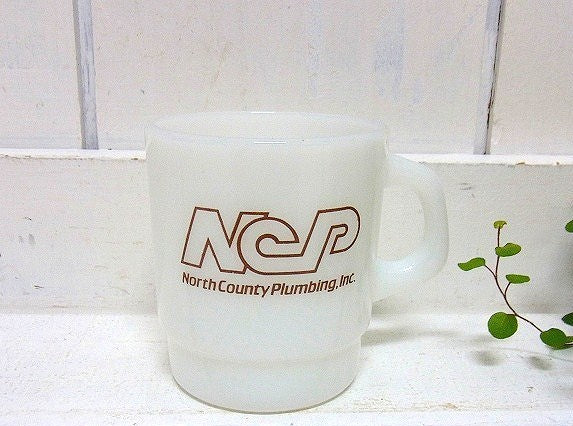 NCP ノース カントリー Termocrisa ターモクリサ アドバタイジング ヴィンテージ  マグカップ　ミルクガラス