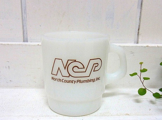 NCP ノース カントリー Termocrisa ターモクリサ アドバタイジング ヴィンテージ  マグカップ　ミルクガラス