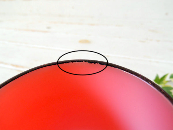 【FireKing】ファイヤーキング・赤色・スタッキング・マグカップ・Cハンドル・食器 USA