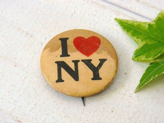 I LOVE アイラブ ニューヨーク NY ヴィンテージ 缶バッジ・USA
