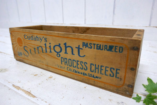 Cudahy's Sunlight 20's アンティーク チーズボックス 木箱 パッケージ USA