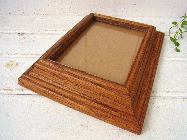 ヴィンテージ・木製フレーム/額縁/フォトフレーム/無垢材　USA