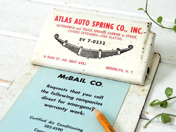 ブルックリン・NY ATLAS AUTO SPRING・ヴィンテージ・クリップボード・バインダー