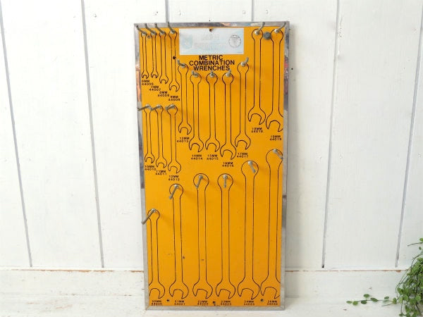 USA コンビネーションレンチ・ヴィンテージ・壁掛けボード・ツールホルダー・工具収納・ガレージ