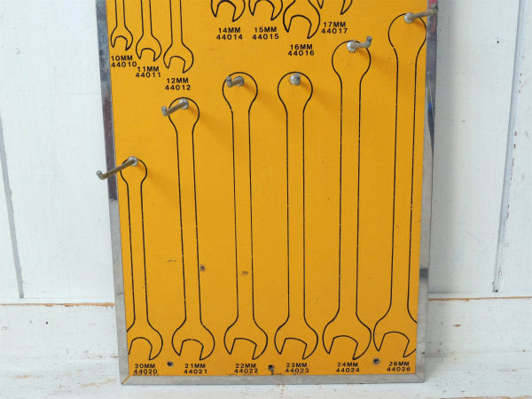 USA コンビネーションレンチ・ヴィンテージ・壁掛けボード・ツールホルダー・工具収納・ガレージ