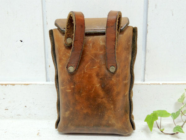 【サンライズ柄・革・70's】ヴィンテージ・ベルトポーチ・ウエストポーチ・バッグ・バイカー