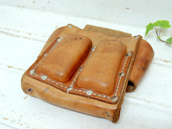 アドバタイジング・レザー製・5ポケット・ツールポーチ/DIY/工具エプロン USA