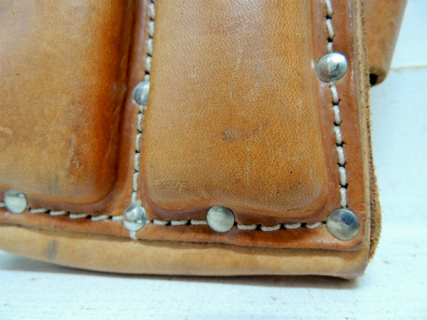 アドバタイジング・レザー製・5ポケット・ツールポーチ/DIY/工具エプロン USA