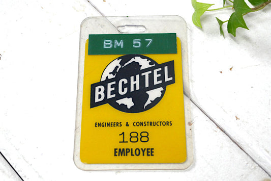 1898’s~ BECHTEL 地図・マップ・ロゴ ヴィンテージ 社員証 US アドバタイジング