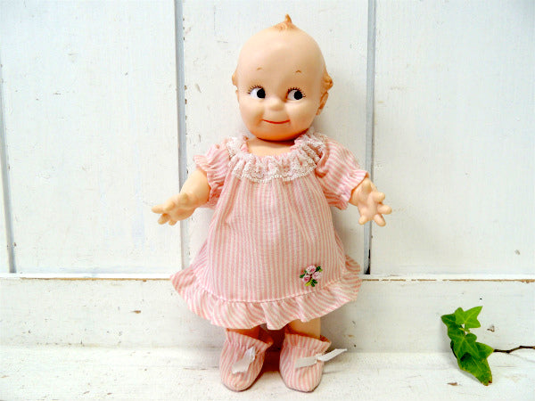 【キューピー】カメオ社・ハードタイプ・ヴィンテージ・ラバードール/人形スタンド付き USA・洋服