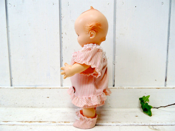 【キューピー】カメオ社・ハードタイプ・ヴィンテージ・ラバードール/人形スタンド付き USA・洋服