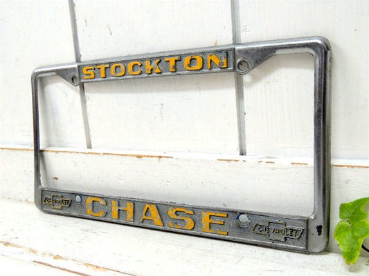 【STOCKTON・CHASE・シボレー】ビンテージ・ナンバープレート用・ナンバーフレーム・アメ車
