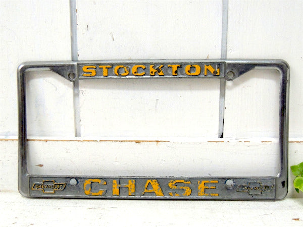 【STOCKTON・CHASE・シボレー】ビンテージ・ナンバープレート用・ナンバーフレーム・アメ車