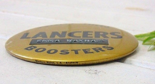 【LANCERS/SUNNY HILLS】大きなヴィンテージ・缶バッジ・USA