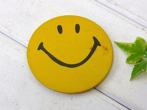【スマイル　smile　笑顔】BIGサイズ　ヴィンテージ・缶バッジ・USA
