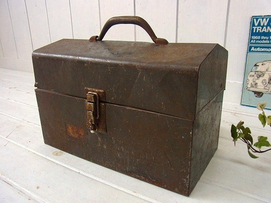 3段式のメタル製・ヴィンテージ・ツールボックス/ツールケース/工具箱 USA