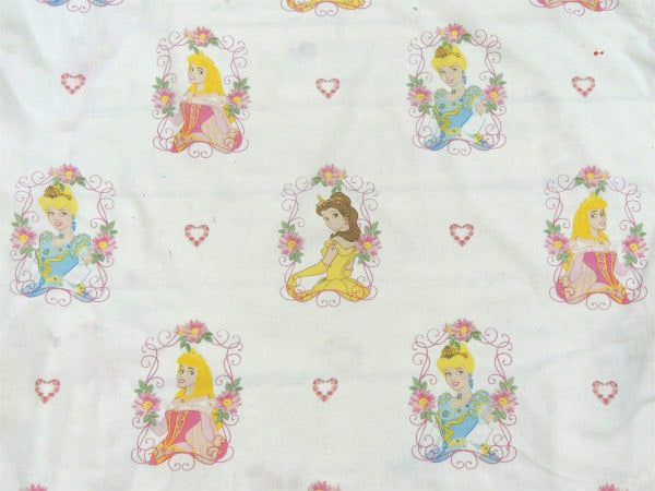 【ディズニープリンセス】白雪姫&シンデレラ&ベル・ベビーサイズ・ユーズドシーツ(ボックス)