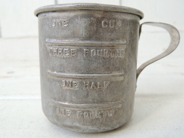 1Cupサイズ・ アルミ製・ヴィンテージ・メジャーリングカップ/計量カップ/アルミコップ USA