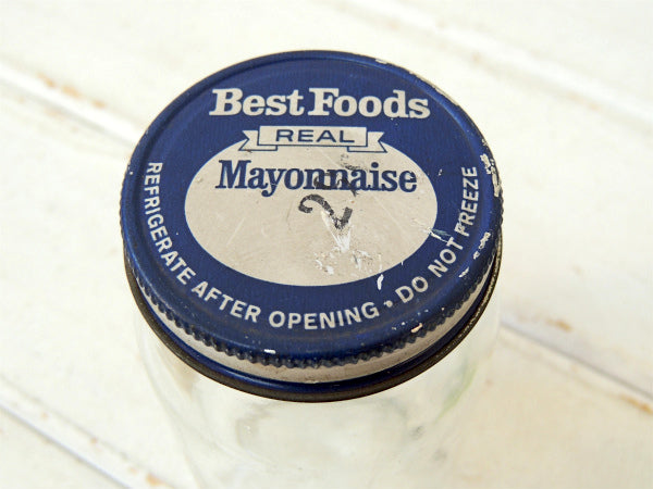 【BEST FOODS】マヨネーズ・小さなヴィンテージ・ガラス瓶/ガラス容器 USA