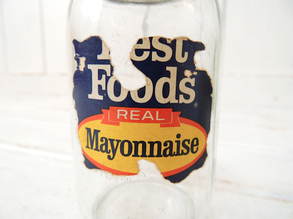 【BEST FOODS】マヨネーズ・小さなヴィンテージ・ガラス瓶/ガラス容器 USA